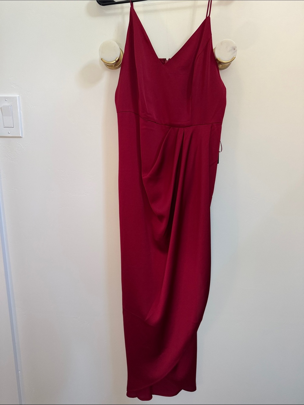 Express Burgundy Spaghetti-Strap Maxi Dress